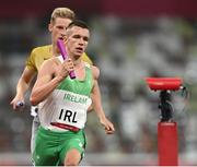 30 July 2021; Christopher O'Donnell of Ireland in action during the 4x400 metre mixed relay at the Olympic Stadium during the 2020 Tokyo Summer Olympic Games in Tokyo, Japan. Photo by Ramsey Cardy/Sportsfile