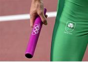 30 July 2021; A detailed view of the baton ahead of the 4x400 metre mixed relay at the Olympic Stadium during the 2020 Tokyo Summer Olympic Games in Tokyo, Japan. Photo by Stephen McCarthy/Sportsfile