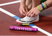 30 July 2021; A detailed view of the baton ahead of the 4x400 metre mixed relay at the Olympic Stadium during the 2020 Tokyo Summer Olympic Games in Tokyo, Japan. Photo by Stephen McCarthy/Sportsfile
