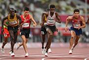 30 July 2021; Stephen Kissa of Uganda, left, Kieran Tuntivate of Thailand, Mohammed Ahmed of Canada and Grant Fisher of USA in action during the men's 10000 metres final at the Olympic Stadium during the 2020 Tokyo Summer Olympic Games in Tokyo, Japan. Photo by Ramsey Cardy/Sportsfile