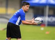 30 July 2021; Cormac Fagan, age 12, in action during the Bank of Ireland Leinster Rugby Summer Camp at Navan RFC in Navan, Meath. Photo by Matt Browne/Sportsfile