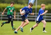 30 July 2021; Sean Duffy, age 11, in action during the Bank of Ireland Leinster Rugby Summer Camp at Navan RFC in Navan, Meath. Photo by Matt Browne/Sportsfile