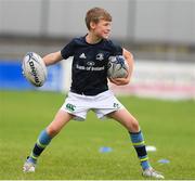 30 July 2021; Oran Muldowney, age 9, in action during the Bank of Ireland Leinster Rugby Summer Camp at Navan RFC in Navan, Meath. Photo by Matt Browne/Sportsfile