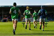 27 July 2021; Limerick players take to the pitch ahead of the Electric Ireland Munster GAA Minor Hurling Championship Semi-Final match between Limerick and Cork at Semple Stadium in Thurles, Tipperary. Photo by Eóin Noonan/Sportsfile