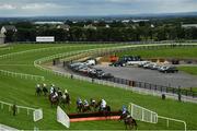 30 July 2021; A view of runners and riders during the James's Gate Maiden hurdle on day five of the Galway Races Summer Festival at Ballybrit Racecourse in Galway. Photo by David Fitzgerald/Sportsfile