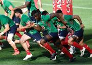 30 July 2021; Maro Itoje, centre, of British and Irish Lions runs with his team-mates during the British & Irish Lions Captain's Run at Cape Town Stadium in Cape Town, South Africa. Photo by Ashley Vlotman/Sportsfile
