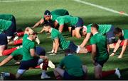 30 July 2021; Conor Murray of British and Irish Lions stretches with his team-mates during the British & Irish Lions Captain's Run at Cape Town Stadium in Cape Town, South Africa. Photo by Ashley Vlotman/Sportsfile