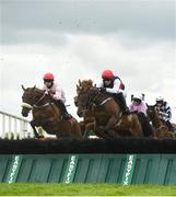 30 July 2021; Arcadian Sunshine, with Denis O'Regan up, left, on their way to winning the Guinness Galway Tribes handicap hurdle during day five of the Galway Races Summer Festival at Ballybrit Racecourse in Galway. Photo by David Fitzgerald/Sportsfile
