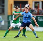 30 July 2021; Jack Keaney of UCD in action against Barry Coffey of Cork City during the SSE Airtricity League First Division match between Cork City and UCD at Turners Cross in Cork. Photo by Michael P Ryan/Sportsfile