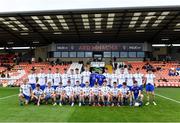 30 July 2021; The Monaghan squad before the EirGrid Ulster GAA Football U20 Championship Final match between Down and Monaghan at Athletic Grounds in Armagh. Photo by Piaras Ó Mídheach/Sportsfile