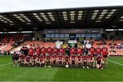 30 July 2021; The Down squad before the EirGrid Ulster GAA Football U20 Championship Final match between Down and Monaghan at Athletic Grounds in Armagh. Photo by Piaras Ó Mídheach/Sportsfile