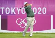 31 July 2021; Shane Lowry of Ireland watches his tee shot on the first hole during round 3 of the men's individual stroke play at the Kasumigaseki Country Club during the 2020 Tokyo Summer Olympic Games in Kawagoe, Saitama, Japan. Photo by Ramsey Cardy/Sportsfile