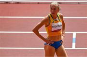 31 July 2021; Anna Ryzhykova of Ukraine after her heat of the women's 400 metres hurdles on day eight at the Olympic Stadium during the 2020 Tokyo Summer Olympic Games in Tokyo, Japan. Photo by Brendan Moran/Sportsfile