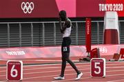31 July 2021; James Nyang Chiengjiek of Refugee Olympic Team after his heat of the men's 800 metres on day eight at the Olympic Stadium during the 2020 Tokyo Summer Olympic Games in Tokyo, Japan. Photo by Brendan Moran/Sportsfile Photo by Brendan Moran/Sportsfile