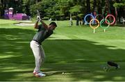 31 July 2021; Rory McIlroy of Ireland plays his tee shot on the 16th hole during round 3 of the men's individual stroke play at the Kasumigaseki Country Club during the 2020 Tokyo Summer Olympic Games in Kawagoe, Saitama, Japan. Photo by Ramsey Cardy/Sportsfile