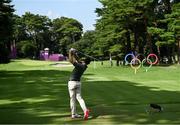 31 July 2021; Rory McIlroy of Ireland plays his tee shot on the 16th hole during round 3 of the men's individual stroke play at the Kasumigaseki Country Club during the 2020 Tokyo Summer Olympic Games in Kawagoe, Saitama, Japan. Photo by Ramsey Cardy/Sportsfile
