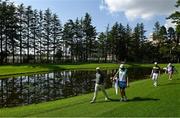 31 July 2021; Shane Lowry of Ireland walks to the 17th fairway with his brother and caddy Alan Lowry during round 3 of the men's individual stroke play at the Kasumigaseki Country Club during the 2020 Tokyo Summer Olympic Games in Kawagoe, Saitama, Japan. Photo by Ramsey Cardy/Sportsfile
