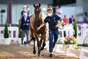 31 July 2021; Bertram Allen and his horse Pacino Amiro during jumping 1st horse inspection at the Equestrian Park during the 2020 Tokyo Summer Olympic Games in Tokyo, Japan. Photo by Stephen McCarthy/Sportsfile