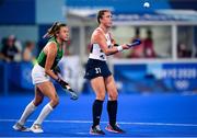 31 July 2021; Grace Balsdon of Great Britain in action against Deirdre Duke of Ireland during the women's pool A group stage match between Great Britain and Ireland at the Oi Hockey Stadium during the 2020 Tokyo Summer Olympic Games in Tokyo, Japan. Photo by Stephen McCarthy/Sportsfile
