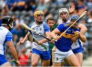 31 July 2021; Jason Forde of Tipperary is tackled by Shane McNulty of Waterford during the GAA Hurling All-Ireland Senior Championship Quarter-Final match between Tipperary and Waterford at Pairc Ui Chaoimh in Cork. Photo by Eóin Noonan/Sportsfile