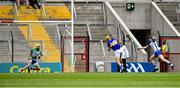 31 July 2021; Seamus Callanan of Tipperary scores his side's second goal past Waterford goalkeeper Shaun O'Brien during the GAA Hurling All-Ireland Senior Championship Quarter-Final match between Tipperary and Waterford at Pairc Ui Chaoimh in Cork. Photo by Daire Brennan/Sportsfile