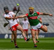 31 July 2021; Bryan McGurk of Tyrone in action against Gary Nolan of Mayo during the Nicky Rackard Cup Final match between Tyrone and Mayo at Croke Park in Dublin.  Photo by Ray McManus/Sportsfile