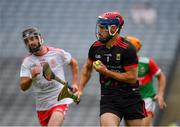31 July 2021; Mayo goalkeeper Bobby Douglas prepares to clear after saving a penalty during the Nicky Rackard Cup Final match between Tyrone and Mayo at Croke Park in Dublin.  Photo by Ray McManus/Sportsfile