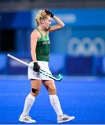 31 July 2021; Nicci Daly of Ireland after her side conceded a second goal during the women's pool A group stage match between Great Britain and Ireland at the Oi Hockey Stadium during the 2020 Tokyo Summer Olympic Games in Tokyo, Japan. Photo by Stephen McCarthy/Sportsfile