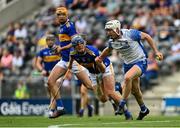 31 July 2021; Shane McNulty of Waterford in action against Jason Forde of Tipperary during the GAA Hurling All-Ireland Senior Championship Quarter-Final match between Tipperary and Waterford at Pairc Ui Chaoimh in Cork. Photo by Eóin Noonan/Sportsfile
