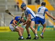 31 July 2021; Jason Forde of Tipperary is tackled by Kieran Bennett of Waterford during the GAA Hurling All-Ireland Senior Championship Quarter-Final match between Tipperary and Waterford at Pairc Ui Chaoimh in Cork. Photo by Eóin Noonan/Sportsfile