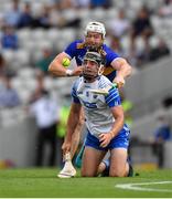 31 July 2021; Patrick Curran of Waterford in action against Padraic Maher of Tipperary during the GAA Hurling All-Ireland Senior Championship Quarter-Final match between Tipperary and Waterford at Pairc Ui Chaoimh in Cork. Photo by Daire Brennan/Sportsfile