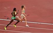 31 July 2021; Sophie Becker of Ireland during the mixed 4 x 400 metres relay final at the Olympic Stadium during the 2020 Tokyo Summer Olympic Games in Tokyo, Japan. Photo by Brendan Moran/Sportsfile
