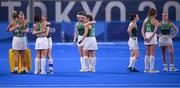 31 July 2021; Ireland players following their side's defeat to Great Britain in their women's pool A group stage match at the Oi Hockey Stadium during the 2020 Tokyo Summer Olympic Games in Tokyo, Japan. Photo by Stephen McCarthy/Sportsfile