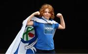 31 July 2021; Monaghan supporter Adam McKeown, aged 11, from Castleblaney in Monaghan, before the Ulster GAA Football Senior Championship Final match between Monaghan and Tyrone at Croke Park in Dublin. Photo by Sam Barnes/Sportsfile