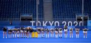 31 July 2021; Ireland players bow after their side's defeat to Great Britain in their women's pool A group stage match at the Oi Hockey Stadium during the 2020 Tokyo Summer Olympic Games in Tokyo, Japan. Photo by Stephen McCarthy/Sportsfile