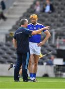 31 July 2021; Tipperary manager Liam Sheedy issues instructions to Seamus Callanan ahead of the GAA Hurling All-Ireland Senior Championship Quarter-Final match between Tipperary and Waterford at Pairc Ui Chaoimh in Cork. Photo by Daire Brennan/Sportsfile