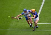 31 July 2021; Conor Prunty of Waterford in action against Seamus Callanan of Tipperary during the GAA Hurling All-Ireland Senior Championship Quarter-Final match between Tipperary and Waterford at Pairc Ui Chaoimh in Cork. Photo by Daire Brennan/Sportsfile