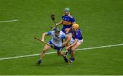 31 July 2021; Jamie Barron of Waterford in action against Seamus Callanan of Tipperary during the GAA Hurling All-Ireland Senior Championship Quarter-Final match between Tipperary and Waterford at Pairc Ui Chaoimh in Cork. Photo by Daire Brennan/Sportsfile