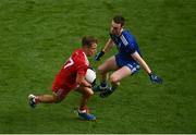 31 July 2021; Mark Bradley of Tyrone in action against Killian Lavelle of Monaghan during the Ulster GAA Football Senior Championship Final match between Monaghan and Tyrone at Croke Park in Dublin. Photo by Sam Barnes/Sportsfile