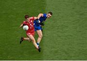 31 July 2021; Conor Meyler of Tyrone in action against Killian Lavelle of Monaghan during the Ulster GAA Football Senior Championship Final match between Monaghan and Tyrone at Croke Park in Dublin. Photo by Sam Barnes/Sportsfile