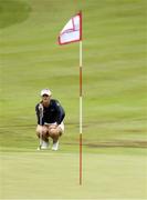 31 July 2021; Olivia Mehaffey of Northern Ireland lines up her putt on the 17th green during Day Three of The ISPS HANDA World Invitational at Galgorm Spa & Golf Resort in Ballymena, Antrim. Photo by John Dickson/Sportsfile