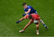 31 July 2021; Michael McKernan of Tyrone in action against Stephen O'Hanlon of Monaghan during the Ulster GAA Football Senior Championship Final match between Monaghan and Tyrone at Croke Park in Dublin. Photo by Sam Barnes/Sportsfile