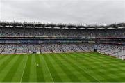31 July 2021; A general view of all players except one in the same half of the pitch during the Ulster GAA Football Senior Championship Final match between Monaghan and Tyrone at Croke Park in Dublin. Photo by Sam Barnes/Sportsfile