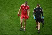 31 July 2021; Brian Kennedy of Tyrone leaves the field after picking up an injury during the Ulster GAA Football Senior Championship Final match between Monaghan and Tyrone at Croke Park in Dublin. Photo by Sam Barnes/Sportsfile