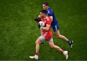 31 July 2021; Pádraig Hampsey of Tyrone in action against Conor McManus of Monaghan during the Ulster GAA Football Senior Championship Final match between Monaghan and Tyrone at Croke Park in Dublin. Photo by Sam Barnes/Sportsfile