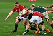 31 July 2021; Tadgh Furlong of British and Irish Lions supported by team-mate Tom Curry in action against Steven Kitshoff and Pieter-Steph du Toit of South Africa during the second test of the British and Irish Lions tour match between South Africa and British and Irish Lions at Cape Town Stadium in Cape Town, South Africa. Photo by Ashley Vlotman/Sportsfile