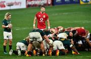 31 July 2021; Connor Murray of British and Irish Lions and Faf de Klerk of South Africa during a scrum in the second test of the British and Irish Lions tour match between South Africa and British and Irish Lions at Cape Town Stadium in Cape Town, South Africa. Photo by Ashley Vlotman/Sportsfile