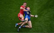 31 July 2021; Kieran Hughes of Monaghan in action against Niall Kelly of Tyrone during the Ulster GAA Football Senior Championship Final match between Monaghan and Tyrone at Croke Park in Dublin. Photo by Sam Barnes/Sportsfile