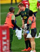 31 July 2021; Pieter Steph du Toit of South Africa receives treatment during the second test of the British and Irish Lions tour match between South Africa and British and Irish Lions at Cape Town Stadium in Cape Town, South Africa. Photo by Ashley Vlotman/Sportsfile