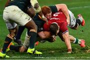 31 July 2021; Luke Cowan-Dickie of British and Irish Lions is tackled by Steven Kitshoff of South Africa during the second test of the British and Irish Lions tour match between South Africa and British and Irish Lions at Cape Town Stadium in Cape Town, South Africa. Photo by Ashley Vlotman/Sportsfile